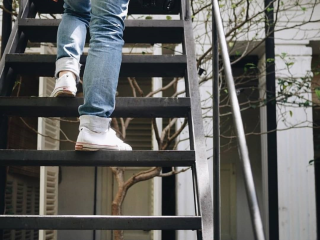 Steel stairs