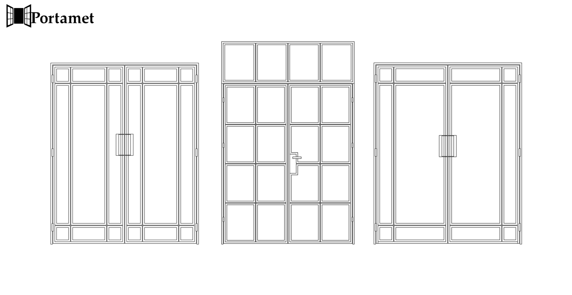 Loft doors with two wings