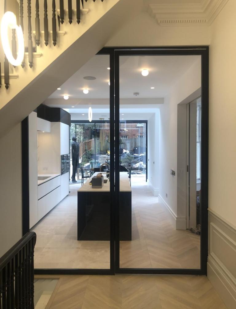 Fire rated steel windows